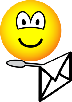 Letter opening emoticon
